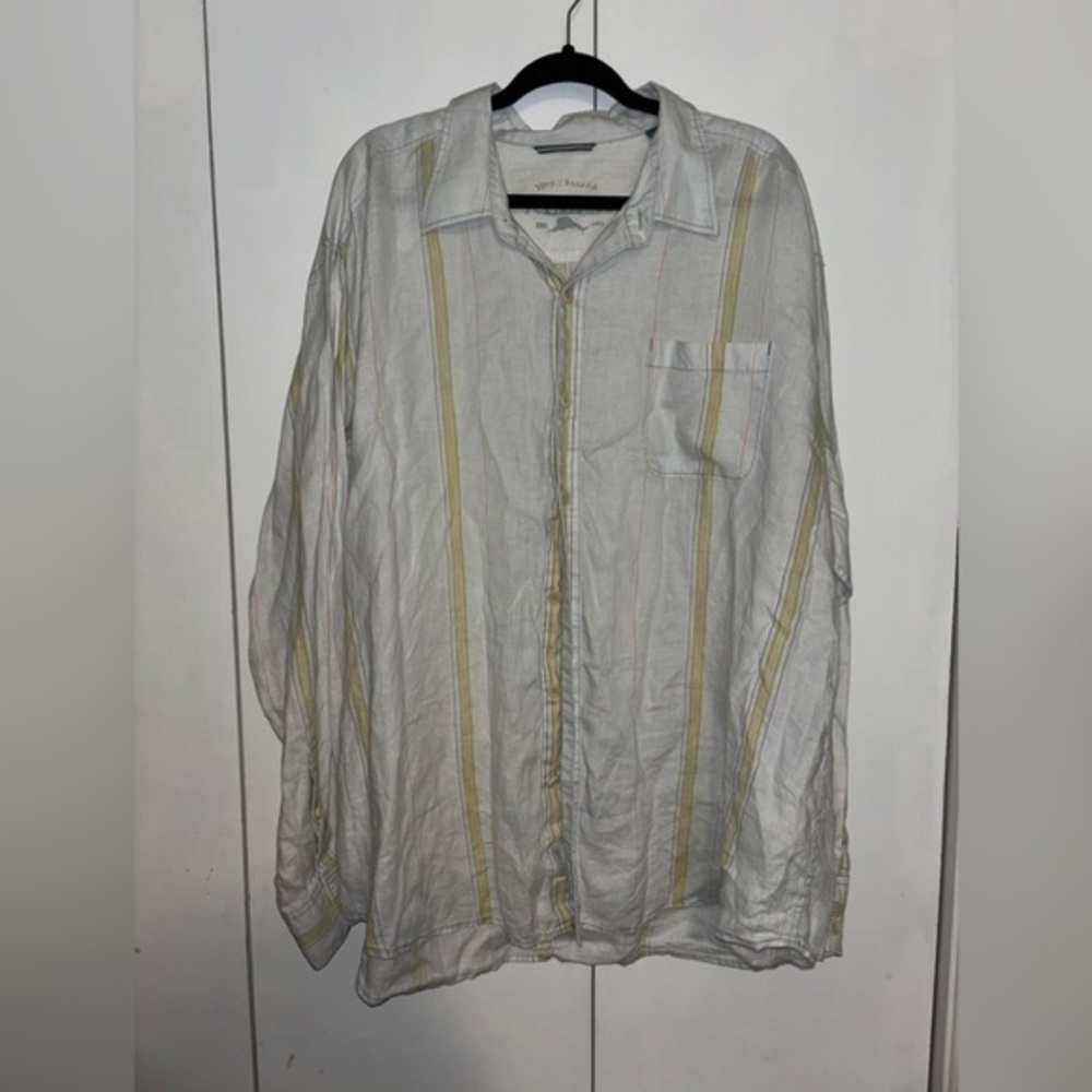 Tommy Bahama button up long sleeve shirt 100% linen - Picture 1 of 6